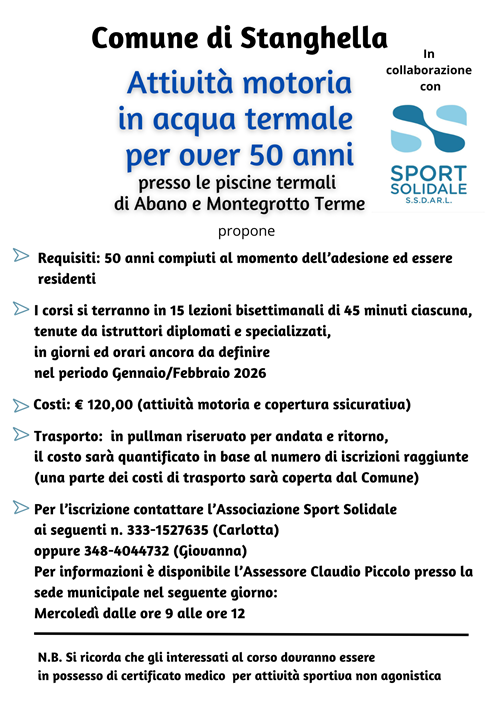 Attività motoria in acqua termale