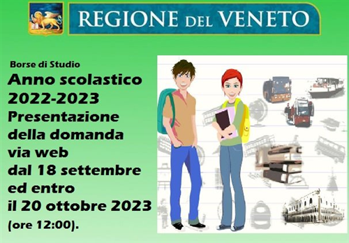 BORSE DI STUDIO REGIONE VENETO ANNO SCOLASTICO 2022/2023